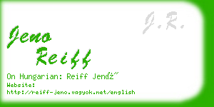 jeno reiff business card